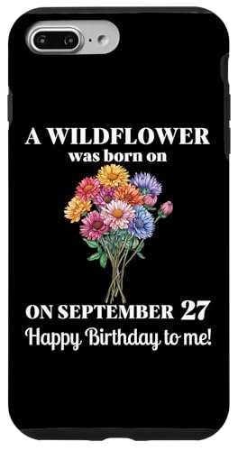 26. September Geburt Blume Aster 26 September Geburtstag Hülle für iPhone 7 Plus/8 Plus von September Birthday Wildflower Designs