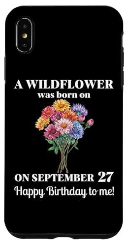 26. September Geburt Blume Aster 26 September Geburtstag Hülle für iPhone XS Max von September Birthday Wildflower Designs