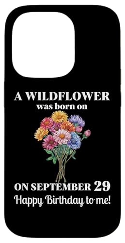 29. September Geburt Blume Aster 29 September Geburtstag Hülle für iPhone 14 Pro von September Birthday Wildflower Designs