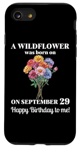 29. September Geburt Blume Aster 29 September Geburtstag Hülle für iPhone SE (2020) / 7 / 8 von September Birthday Wildflower Designs