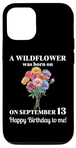 September 13. Geburt Blume Aster 13 September Geburtstag Hülle für iPhone 12/12 Pro von September Birthday Wildflower Designs