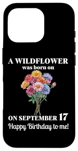September 17. Geburt Blume Aster 17 September Geburtstag Hülle für iPhone 16 Pro von September Birthday Wildflower Designs
