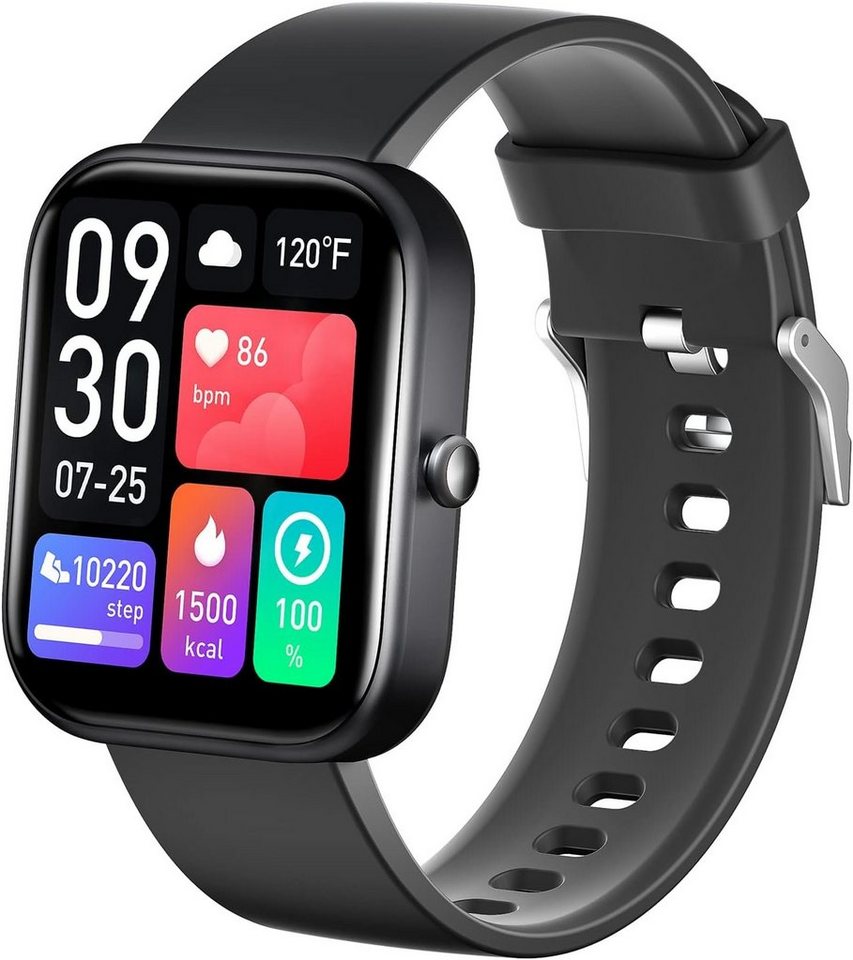 Septoui Smartwatch (2,0 Zoll, Android iOS), Fitness Tracker mit SpO2 Schlaf 100+ Trainingsmod Schrittzähler GPS von Septoui