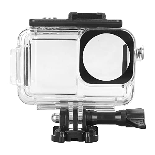 Action Kamera Wasserdichtes Gehäuse, Wasserdichtes Ersatzgehäuse Schutzhülle mit Ständer mit Gehärtetem Glasobjektiv für DJI OSmo Action 3 (40M/131Ft) von Septpenta