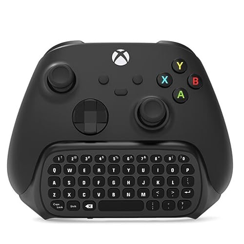 Controller Tastatur für Xbox Series X Series S One One S, Silikontasten, mit Headset und 3,5 MM Audiobuchse, Gaming Chatpad Tastatur mit 2,4 GHz USB Empfänger(Schwarz) von Septpenta