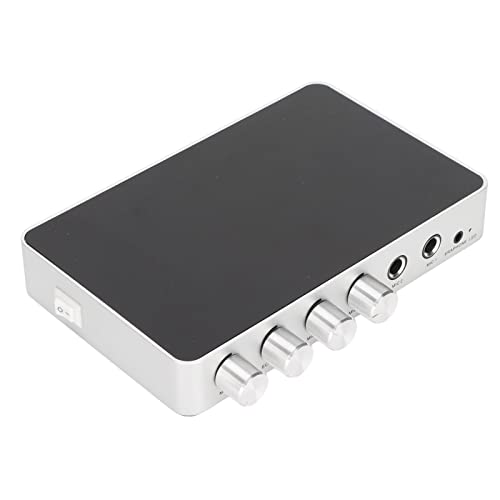 DC 12V HD Multimedia Interface Mixer, 4K 1080P HDMI Karaoke Mixer Verstärker, Einstellbarer Sound Mikrofon Verstärker für Android TV Boxen für Android Set Top Boxen DVD Player(EU) von Septpenta