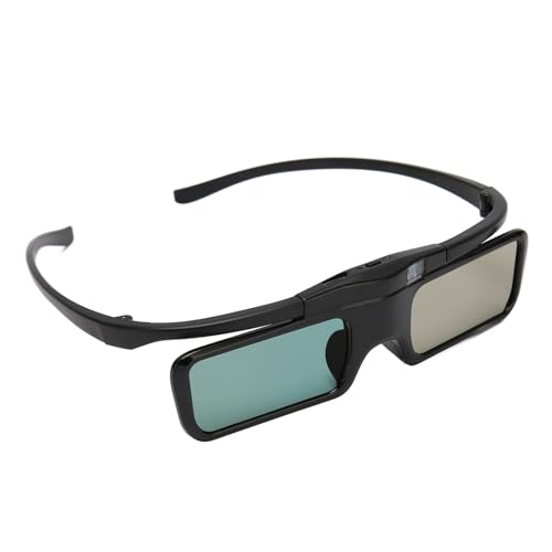 DLP 3D Brille, 144 Hz Wiederaufladbare 3D Aktiv Shutter Brille, Kompatibel mit DLP Link Projektoren, Nicht Kompatibel mit Fernsehern, Tragbar für Kurzsichtige Menschen, Hohe Lichtdurchlässigkeit von Septpenta