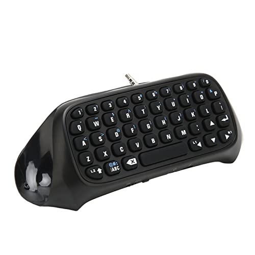 Drahtlose Mini Bluetooth Tastatur, DC 5 V Mini Chat Board, Wiederaufladbar, Online Spiel, Live Chat, Messaging, Gamepad Tastatur, Eingebauter Lautsprecher, Tastatur für PS4 Original Controller von Septpenta