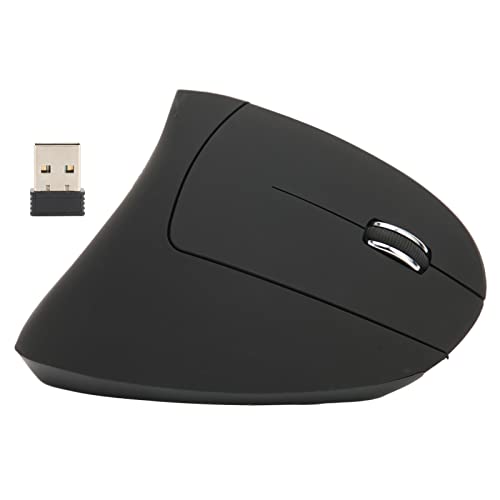 Ergonomische Maus mit 6 Tasten, Optische Vertikale 2,4 GHz Maus, 0–10 M Betriebsreichweite, Einstellbare DPI Bis Zu 1600, USB Empfänger, Plug and Play für Win 2000, Win XP, Win 2003, Win 7 OS X von Septpenta