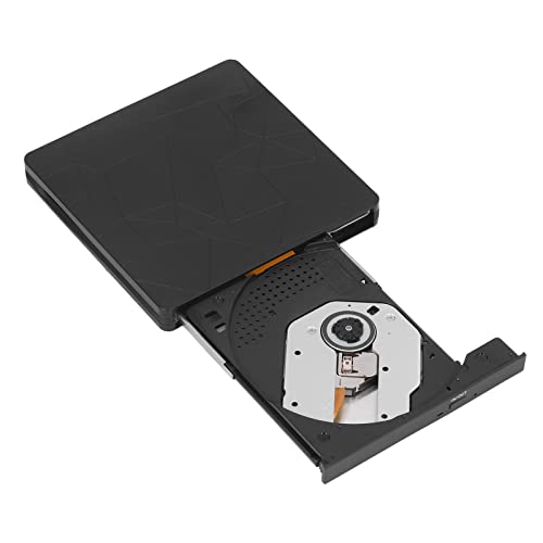 Externes DVD Laufwerk, Stromversorgung Über USB, Unterstützung Mehrerer Disc Formate, Kompatibel mit Windows, XP, Vista, Betriebssystemen, Tragbares USB 3.0 CD DVD Laufwerk für Laptop CD ROM Brenner von Septpenta