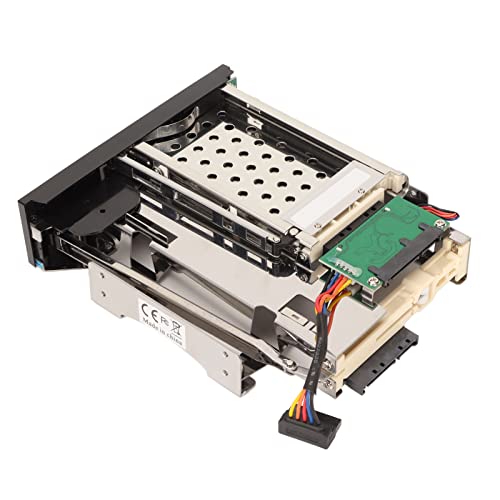 Interner 2,5 Zoll 3,5 Zoll Festplattenkäfig mit Dual Bay Design, Kompatibel mit 2,5 und 3,5 Zoll Festplatten, Unterstützt SATA I/II/III, 6 Gbit/S Hochgeschwindigkeitsübertragung von Septpenta