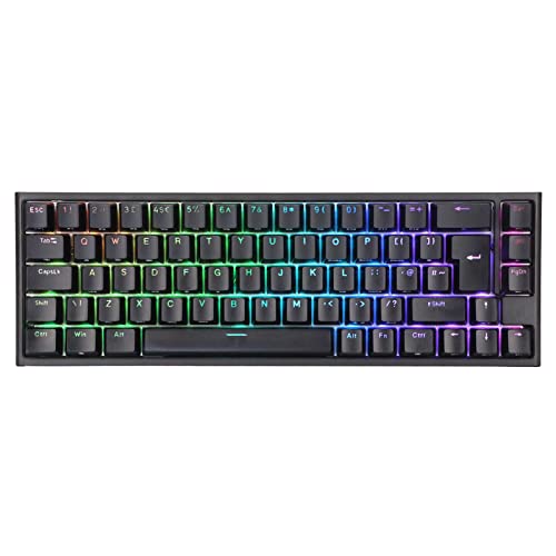 Kabelgebundene Mechanische Tastaturen, 68 Tasten, USB Typ C Anschluss, Kompakte Gaming Tastatur, Schnelle, Stabile Übertragung, Dynamische RGB Hintergrundbeleuchtung für Win System für OS X System von Septpenta