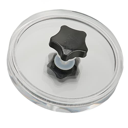 LP Vinyl Record Label Saver, Schallplatten Werden Klarer Klingen, Silikonkautschukring Versiegelt, Industrieller Griff, wasserdichte Transparente Schallplattenreiniger Klemme für 12 Zoll LP(Schwarz) von Septpenta