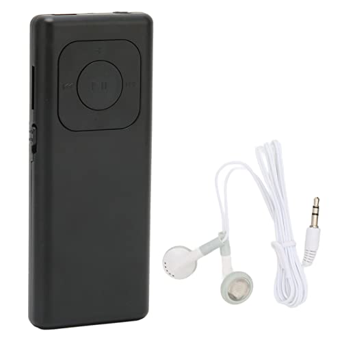 MP3 Player, 64 G Speicherkarte, Leicht, Verlustfreie Musik, Verlustfreie Dekodierung, Tragbarer Kleiner Musik Player, Stabiles Signal, Wunderbare Klangqualität für Studenten, Reisen(Schwarz) von Septpenta