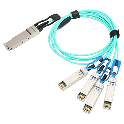 QSFP28 auf 4 SFP28 100G Optisches Hochgeschwindigkeitskabel, Hochleistungschips, 1 M Übertragungsdistanz, Schnelle und Stabile Signale, Aktives Optisches AOC Kabel für Weitgehende Kompatibilität von Septpenta