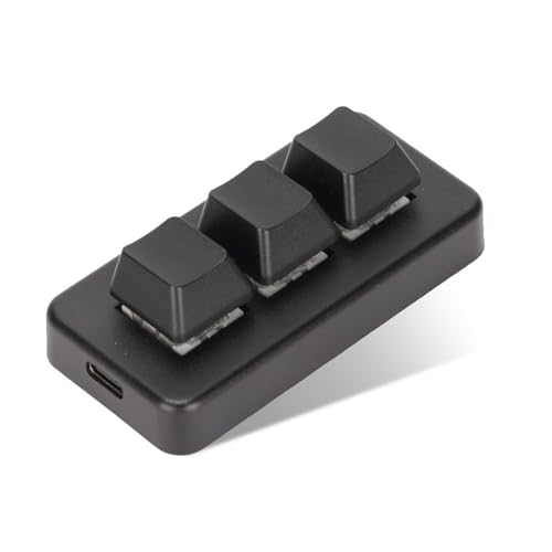 Septpenta 3 Tasten Gaming Tastatur, RGB Tastatur mit Hintergrundbeleuchtung, Programmierbares Design, MIUSB, Ergonomisches Design, Mechanische Gaming Tastatur für Computer(Schwarz) von Septpenta