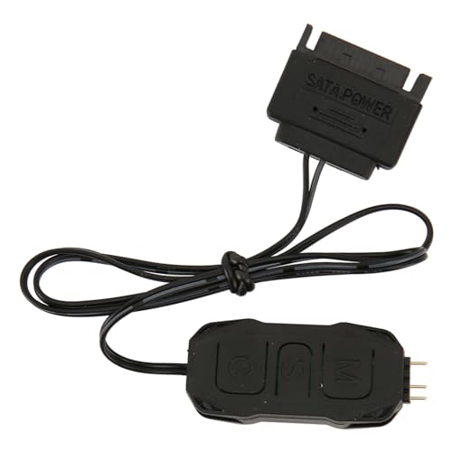 Septpenta ARGB Controller, ARGB Splitter, Sata Power RGB Lüfter Controller, 5 V 3 Pin Beleuchtungsschnittstelle, y Adapter, Selbstanpassende Geschwindigkeit, Helligkeit von Septpenta