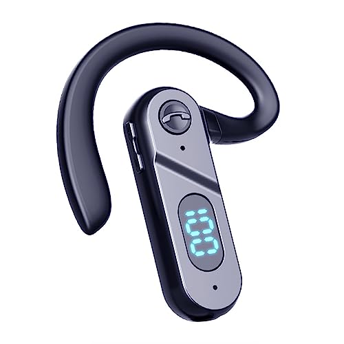 Septpenta Bluetooth Headset, Ohrbügeldesign mit Rauschunterdrückung, Kabelloses Einzel Business Headset, Kabelloses Headset mit LED Digitalanzeige, Geeignet für Das Büro von Septpenta