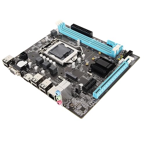 Septpenta Desktop-Motherboard, H61 6 Dual-Channel-DDR3-Motherboard, Lga 1155 CPU-Steckplatz, USB2.0 M.2 Nvme NGFF 100 Mbit/S LAN Micro ATX Motherboard für I3 I5 I7 von Septpenta