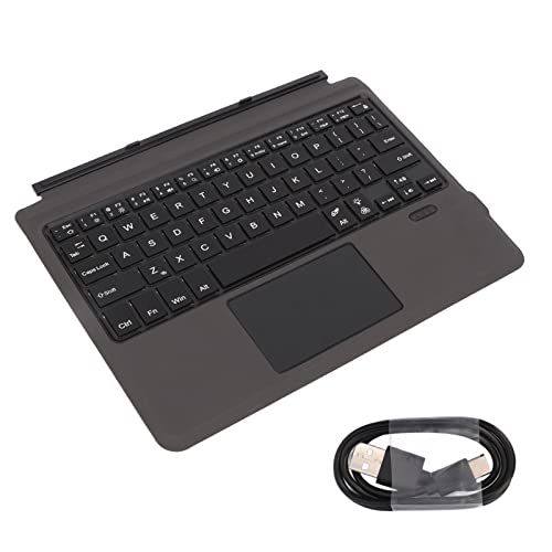 Septpenta Kabellose Bluetooth Tastatur für Go, 7 Farbwechsellicht, Ultraleichtes Design, Bluetooth Tastatur mit Media Key Touchpad, Tragbare Kabellose Tastatur für Go 3 2, Schwarz von Septpenta