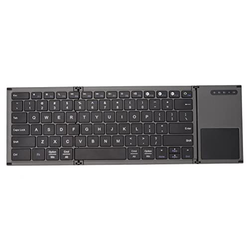 Septpenta Kabellose Tastatur 78 Tasten mit Touchpad, BT5.1 Bedienung Einfaches Klappdesign Ergonomie Ultradünne Tastatur, Schnelles, Komfortables Tippen für Android für OS X für Windows von Septpenta