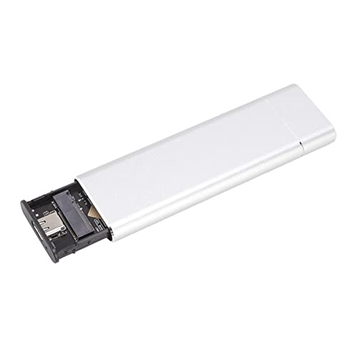 Septpenta M.2 NVME SSD Gehäuse, 6 Gbit/S Geschwindigkeit, Werkzeugloses Design, USB3.1 Zu NVME PCIE, Aluminiumgehäuse, M Key Typ C Schnittstelle für 2230/2242/2260/2280 SSD von Septpenta