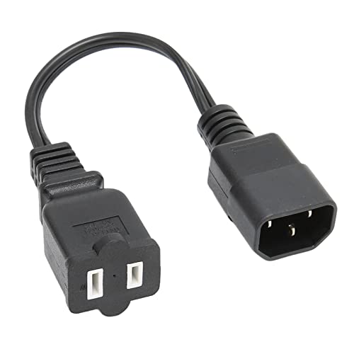 Septpenta Netzkabel, IEC320 C14 Stecker auf 1 15R Buchse Netzkabel, 10A 250V Spannungskabel Adapterkabel, PVC Abdeckung für Schreibtischlampe Lautsprecher Digitalkamera Barcodedrucker von Septpenta
