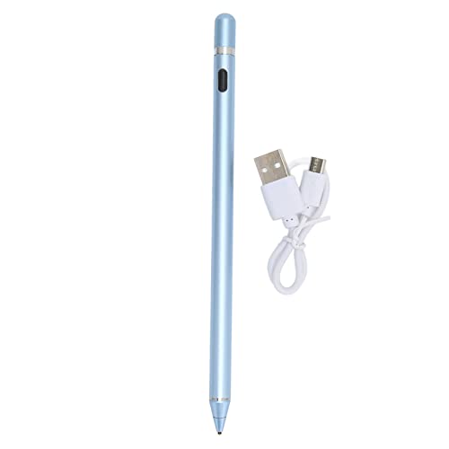Septpenta Stylus Pen, 2 in 1 Touchscreen Stift, Hohe Genauigkeit und Empfindlichkeit, Leichtes Messing Tablet Touchscreen Stylus, Reibungsloses Schreiben, USB Wiederaufladbar (Blau) von Septpenta