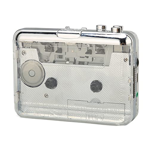 Septpenta Tragbarer Kassettenrekorder, Transparenter Kassettenrekorder mit FM Funktion, 3,5 mm Kopfhörerbuchse für Text und Lieder, DIR Taste für Automatischen Rücklauf, Stereo Septpenta Tragbarer Kassettenrekorder, Transparenter Kassettenrekorder mit FM Funktion, 3,5 mm Kopfhörerbuchse für Text und Lieder, DIR Taste für Automatischen Rücklauf, Stereo von Septpenta
