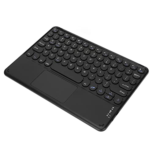Septpenta Ultradünne Kabellose 10 Zoll Bluetooth Tastatur, Ergonomisches Design, Ausreichende Tastenelastizität, Runde Retro Tastenkappen, USB Touch Tastatur Unterstützt Windows, OS X, OS, Android von Septpenta
