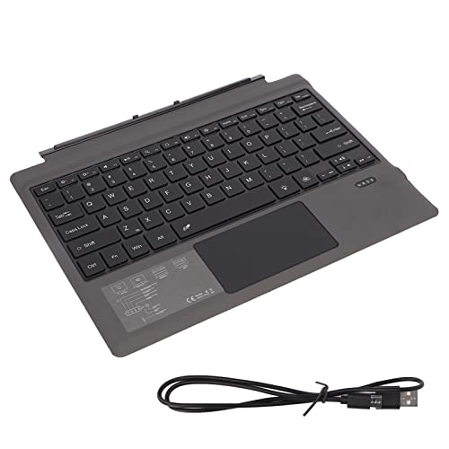 Septpenta Ultraflache Bluetooth Tastatur, Kompatibel mit Pro 3 4 5 6 7, BT 5.0 Tablet PC mit Farbiger Hintergrundbeleuchtung, Kabellose Bluetooth Tastatur mit Touchpad, 350 mAh Lithiumbatterie von Septpenta