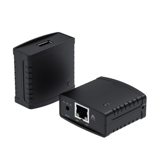 USB Print Server Adapter, Printer Network Sharer, RJ45 LAN Port, High Integrated Chip, Built in Web Management Function, 10/100Mbps Ethernet to USB 2.0 Network Print Server(EU) von Septpenta