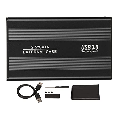 USB3.0 Festplattengehäuse, 2,5 Zoll Festplatte mit SATa Schnittstelle Oder HDD Unter 10 Mm, 5Gbit/S Übertragungsgeschwindigkeit, Ultradünne, Leichte Festplattengehäuse Adapterunterstützung(Schwarz) von Septpenta