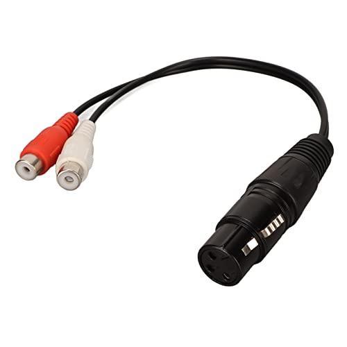 XLR Buchse Zu 2 RCA Buchse y Splitter Kabel, 24K Gold Plattierte Stecker Low Loss Übertragung, 20 AWG 3 Pin Dual RCA Zu 1 XLR Buchse Zu Buchse Kabel Zum Splitten oder Kombinieren Von Tonsignalen von Septpenta