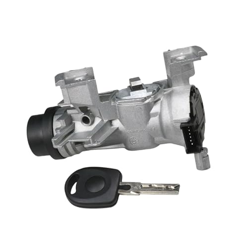 Sepzlly Zündschalter mit Zündschloss Zylinder für VW BEETLE GOLF JETTA PASSAT MK5 MK6 Touran Audi A3 8P AUDI A1 A3 Ersatz Zündschlossgehäuse 1K0905851B 1K0905865 5Q0905865A 30936044 Schließzylinder von Sepzlly