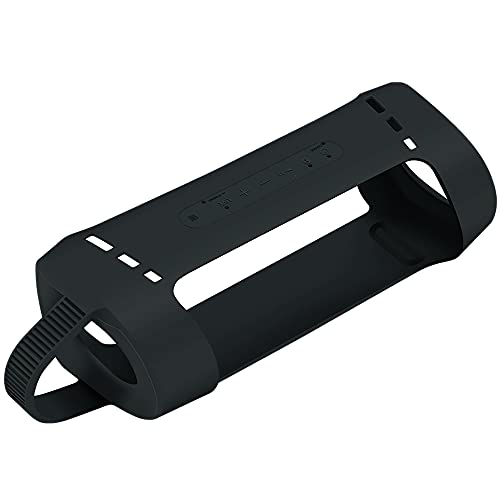 Seracle Silikonhülle Tragetasche Case Schlinge Tasche für Sony SRS-XB33 Tragbarer kabelloser Bluetooth Lautsprecher (Schwarz) von Seracle