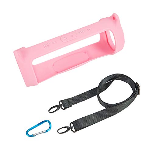 Silikon Hülle für JBL Charge 4 Tragbarer Bluetooth Lautsprecher, Seracle Silicone Case Cover Schlinge Tasche für JBL Charge 4 Tragbarer Bluetooth Lautsprecher (Pink) von Seracle