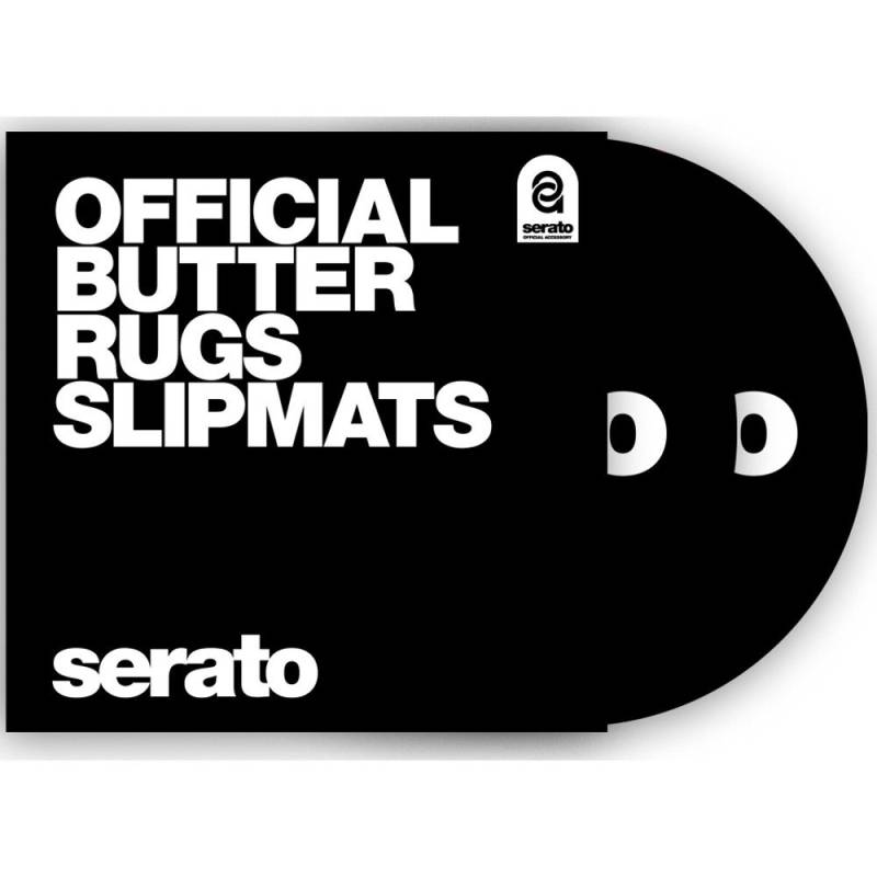 Serato 12 inch Butter Rug Slipmat, schwarz (2er-Set) von Serato