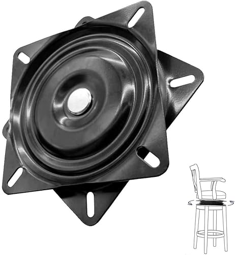 Serenelight Universal Möbel Drehteller, Metall Möbel Drehteller, Drehbeschlag Schwerlast, 360° Grad Swivel Drehteller, 200 kg Tragkraft, Für Hocker, Tische, Bücherregale 5 Zoll (Schwarz) von Serenelight