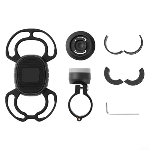 Serenophile 360 Grad verstellbare Handyhalterung, Fahrradschloss, Fahrradständer, hochfestes Silikon, 360° drehbar, für Fahrten (Lenkertyp) von Serenophile
