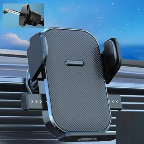 Serenophile Handyhalterung, professionelle, rutschfeste Gummi-Handyhalterung mit verstellbarem Clip für verbesserte Stabilität im Auto (schwarze Maserung) von Serenophile