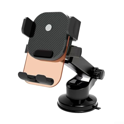 Serenophile Kfz-Handyhalterung, rutschfeste Gummi-Halterung für Armaturenbrett, verstellbare 360-Grad-Autohalterung für sicheres Fahren (Orange) von Serenophile