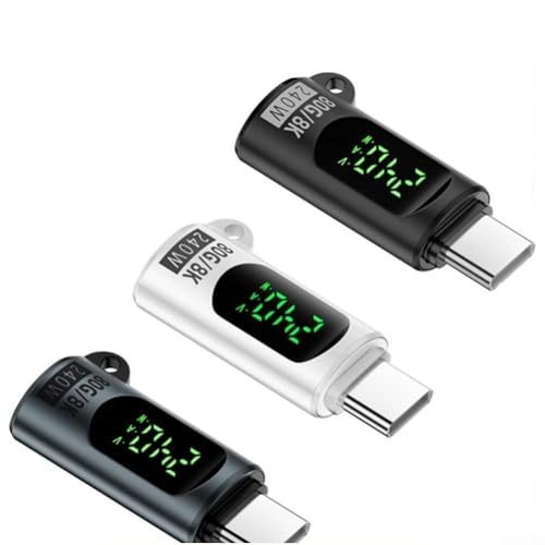 Serenophile USB-C-Adapter, Doppelpack, 240 W, USB-C-Tester, Hochgeschwindigkeitsladung mit LED-Display für einfache Stromüberwachung Serenophile USB-C-Adapter, Doppelpack, 240 W, USB-C-Tester, Hochgeschwindigkeitsladung mit LED-Display für einfache Stromüberwachung von Serenophile