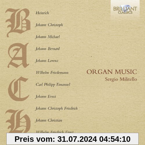 Bach und Söhne: Musik für Orgel von Sergio Militello