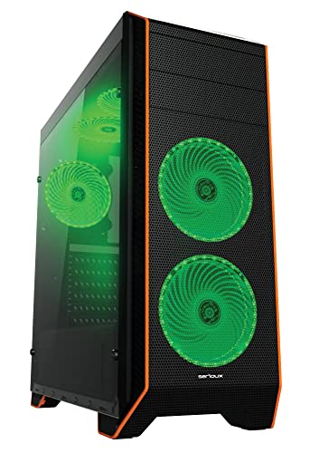 Serioux Gaming PC Case Kenan, Middle Tower , ATX, 5 Fans LED Light 120 mm, Side Panel transparent, USB 3.0 von Serioux