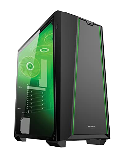 Serioux Gaming PC Case Tyron, Middle Tower , ATX, 6 Fans LED Light 120 mm, Side Panel transparent, USB 3.0 von Serioux