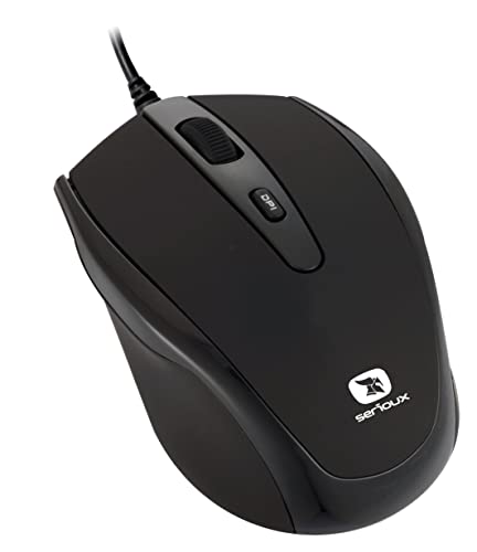 Serioux Mouse, Optical, Pastel 3300, 1000dpi, Black, ambidextrous, Blister, USB von Serioux