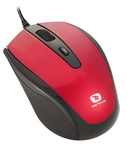 Serioux Mouse, Optical, Pastel 3300, 1000dpi, red, ambidextrous, Blister, USB von Serioux