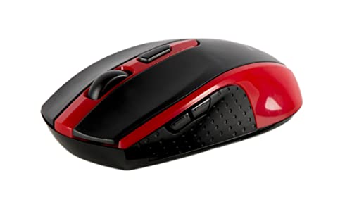 Serioux Mouse Pastel 600, Wireless, USB, Optical Sensor, Operating Distance; 10m, Precision: 1000/1600DPI Ajustable, 6 Buttons, 2X AA Batteries, red von Serioux