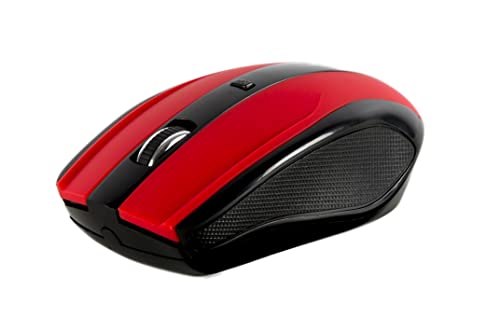 Serioux Mouse Rainbow 400, Wireless, USB, Optical Sensor, Operating Distance; 10m, Precision: 1000/1600DPI Ajustable, 4 Buttons, 2X AA Batteries, red von Serioux